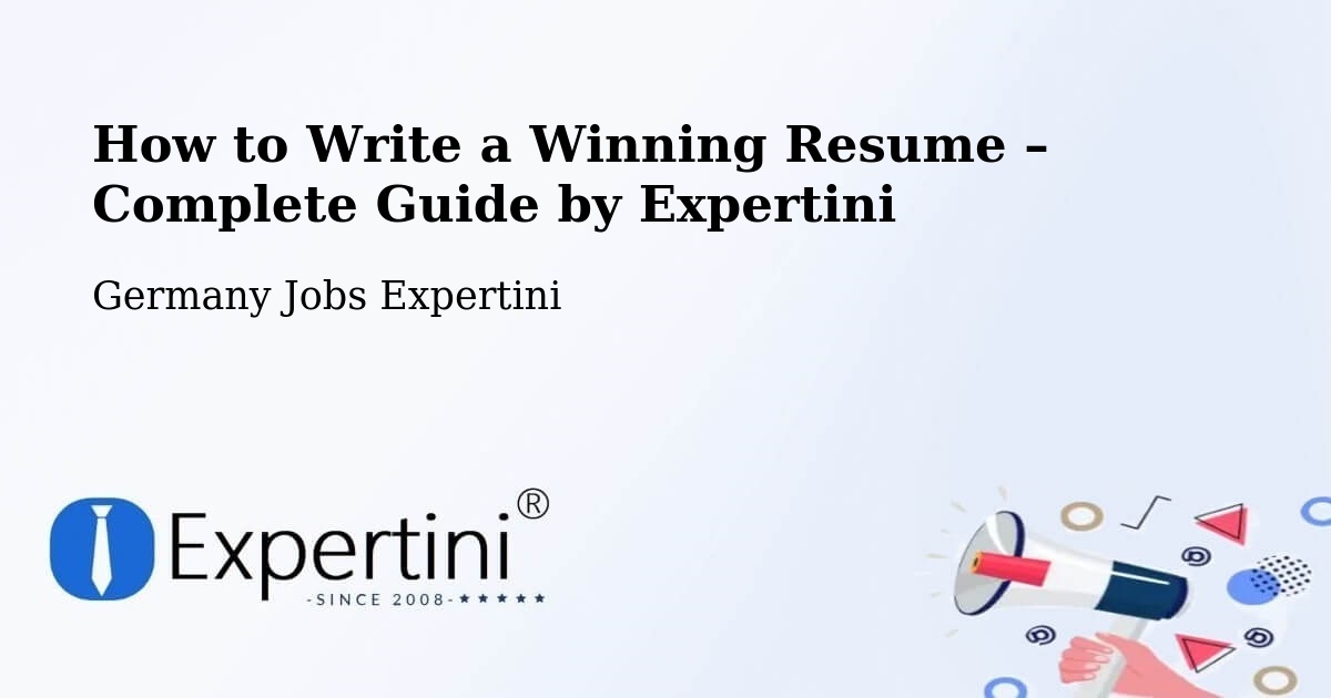 Resume Writing Guide for Job Seekers – Augsburg - Augsburg, Germany Jobs Expertini